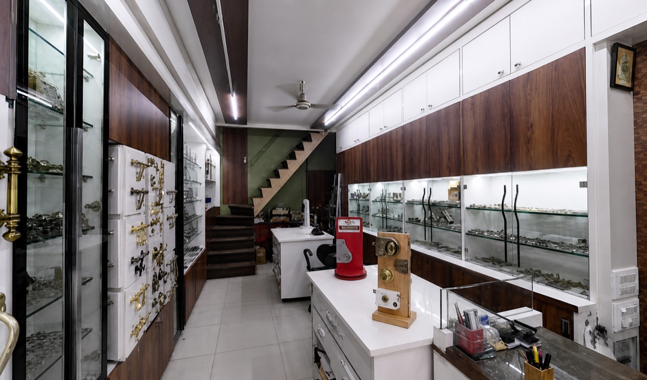 Wide view of the Bharmal Hardware Khazana showroom
